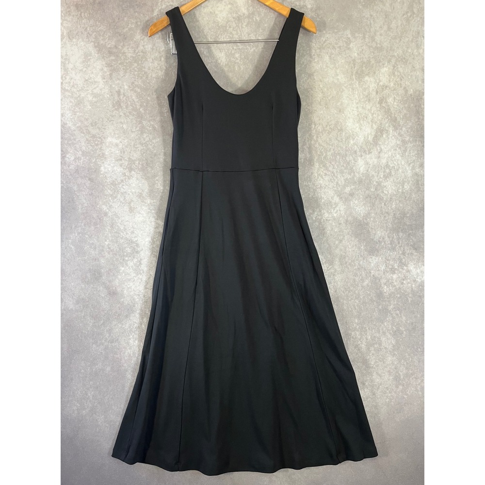Ripley Rader Midi Dress Women 2 Small Black Pockets Scoop‎ Neck Fit Flare NEW